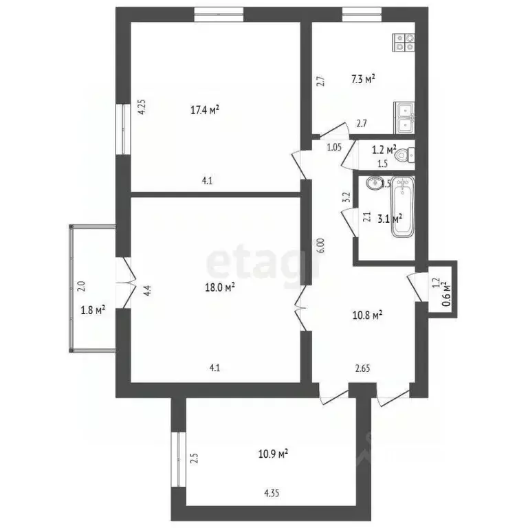 3-к кв. Московская область, Дмитровский муниципальный округ, Икша пгт ... - Фото 2