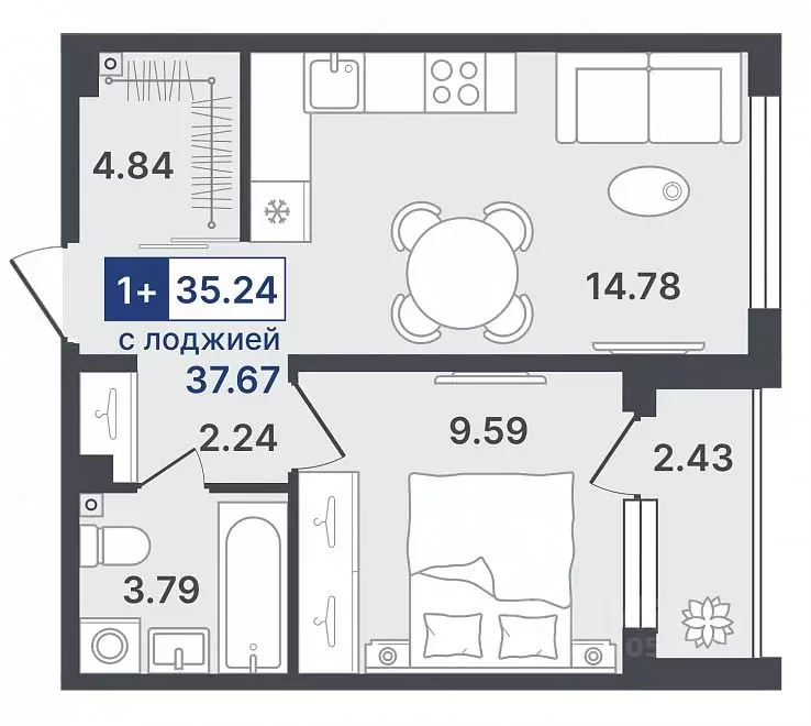 1-к кв. Тюменская область, Тюмень Гилевский жилрайон, Эпитеты жилой ... - Фото 1