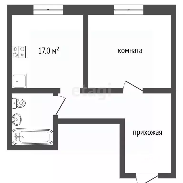 1-к кв. Ростовская область, Ростов-на-Дону ул. Тружеников, 68 (36.0 м) - Фото 1
