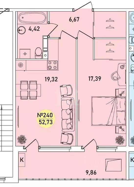1-к кв. Ярославская область, Ярославль 2-й мкр,  (52.73 м) - Фото 1