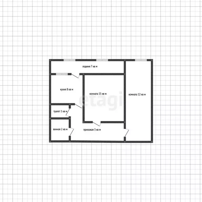 2-к кв. Адыгея, Майкоп Пионерская ул., 379К2 (48.0 м) - Фото 2