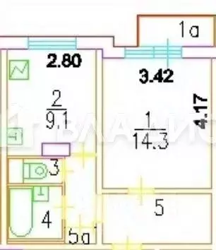 1-к кв. Москва ул. Грина, 1К4 (35.4 м) - Фото 2