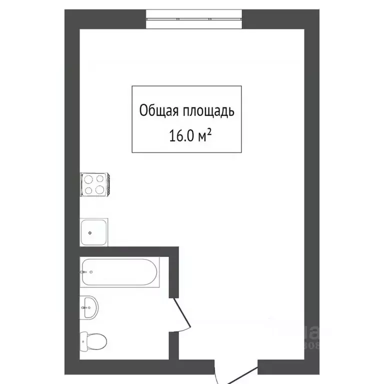 Студия Томская область, Томск Алтайская ул., 97/1 (15.0 м) - Фото 1