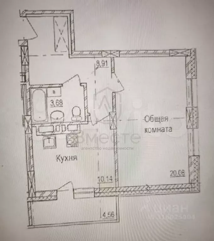 1-к. квартира, 42,5 м, 12/25 эт. - Фото 0