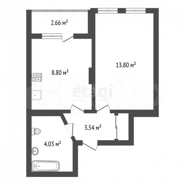 1-к. квартира, 31 м, 9/22 эт. - Фото 0