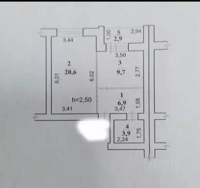 1-к кв. Башкортостан, Стерлитамакский район, Отрадовский сельсовет, с. ... - Фото 2