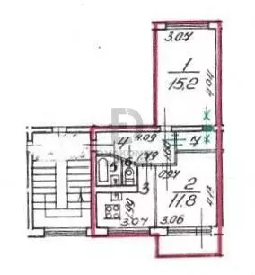 2-к. квартира, 44,5 м, 4/5 эт. - Фото 0