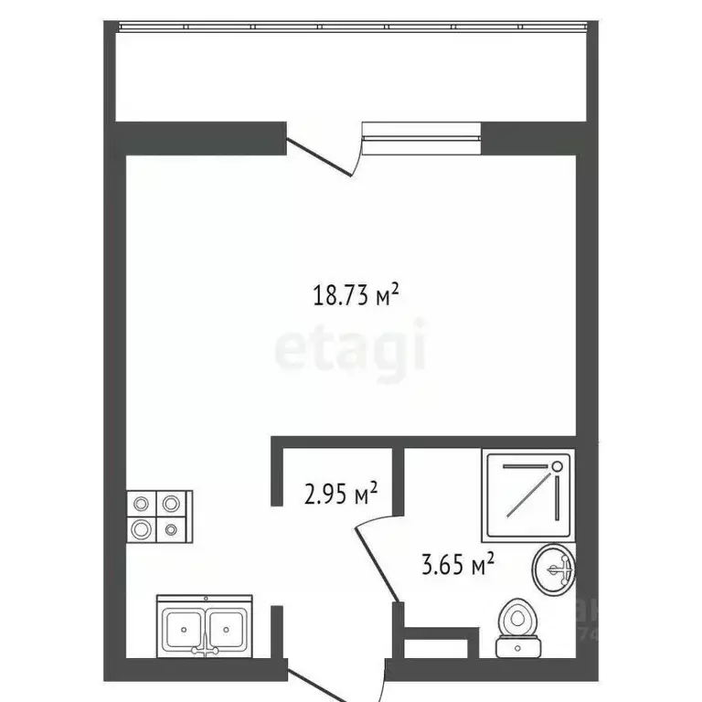 Студия Ленинградская область, Всеволожский район, пос. Бугры проезд ... - Фото 2
