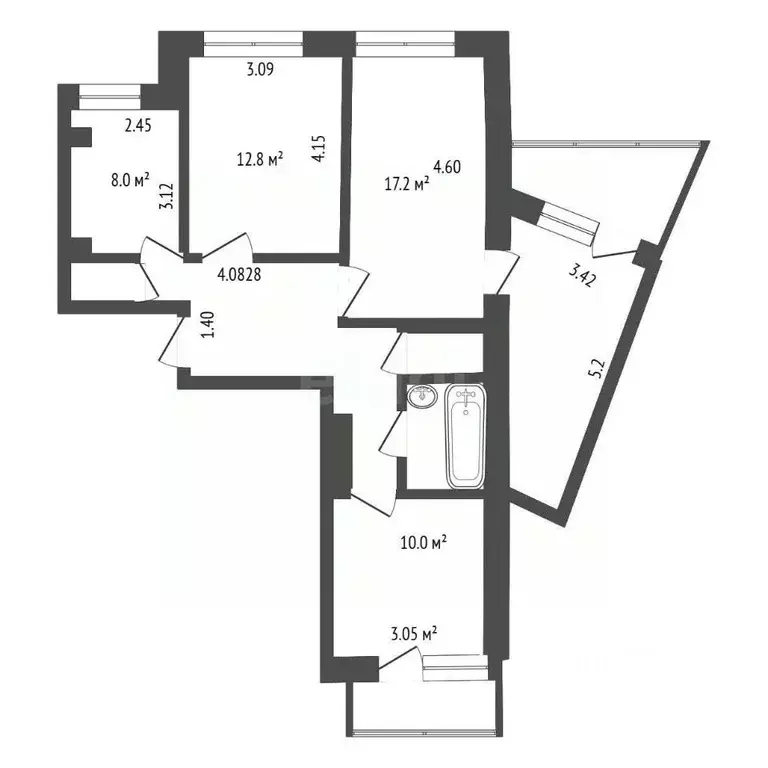 4-к кв. Чувашия, Чебоксары ул. Кадыкова, 21 (78.4 м) - Фото 2