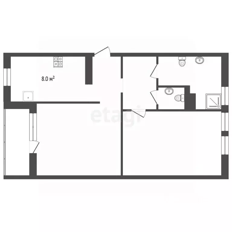 2-к кв. Севастополь ул. Комбрига Потапова, 29Б (62.0 м) - Фото 2