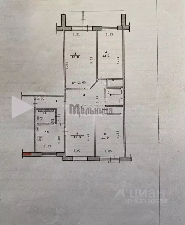 4-к кв. Волгоградская область, Волгоград Шекснинская ул., 30 (89.0 м) - Фото 2