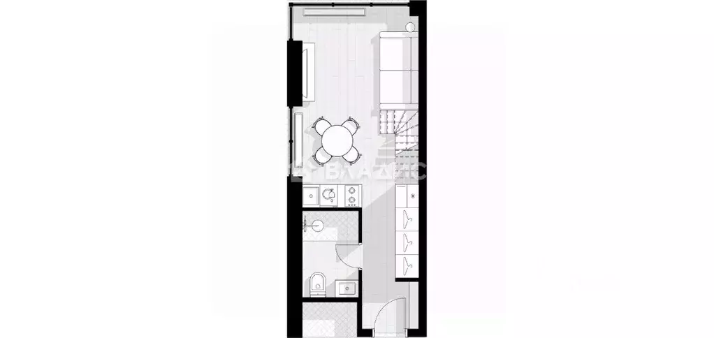 Студия Московская область, Одинцово ул. Чистяковой, 8к2 (24.25 м) - Фото 2