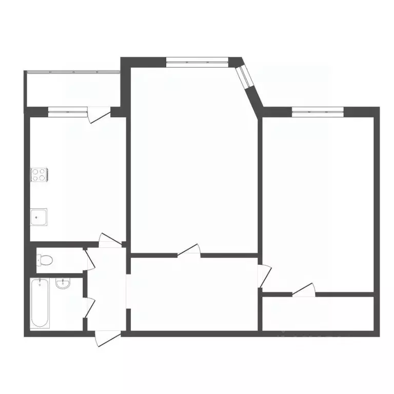 2-к кв. Тюменская область, Тюмень Народная ул., 4к4 (73.9 м) - Фото 1