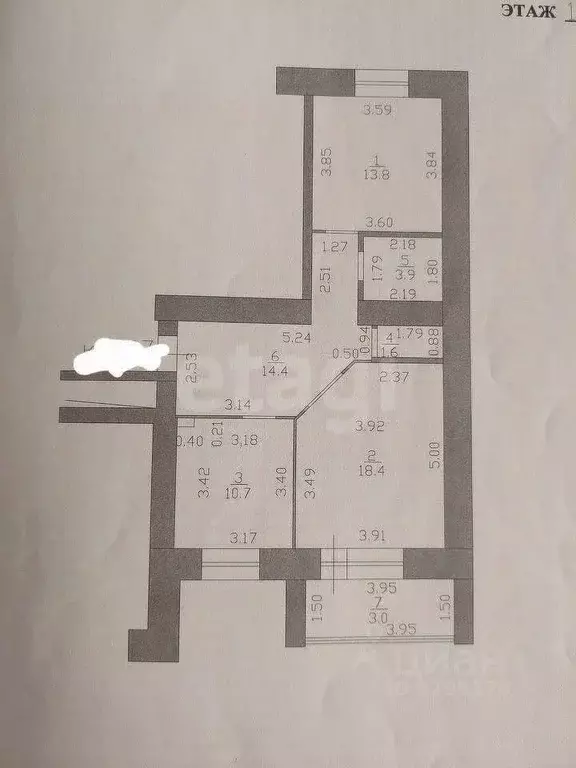 2-к кв. Татарстан, Казань ул. Чингиза Айтматова, 11 (62.8 м) - Фото 1