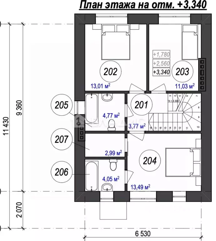 Дом в Тульская область, Тула пос. Октябрьский, проезд 1-й, 1 (120 м) - Фото 2