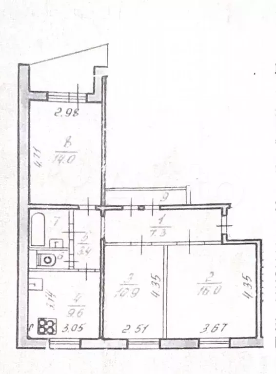 3-к. квартира, 70 м, 7/9 эт. - Фото 0