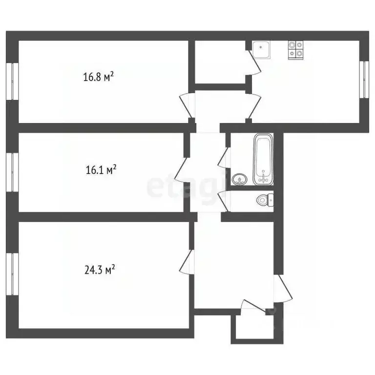 3-к кв. Московская область, Воскресенск ул. Мичурина, 6 (92.6 м) - Фото 1