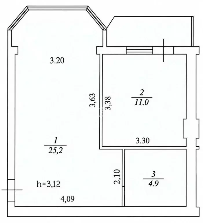 1-к кв. Севастополь ул. Лиговская, 4 (42.0 м) - Фото 1