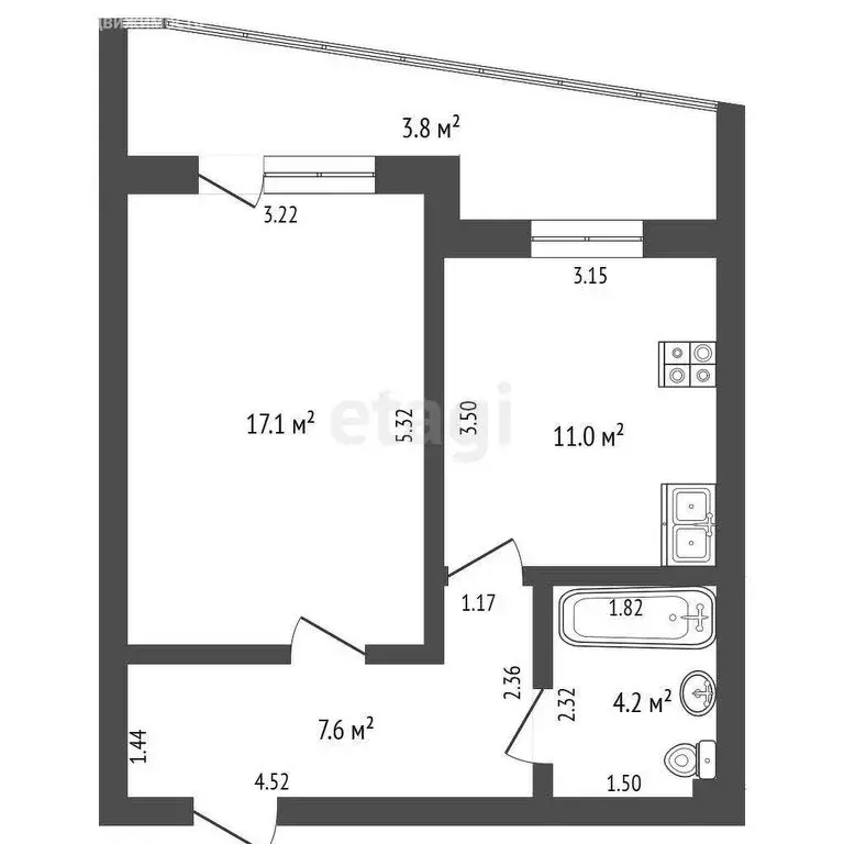 1-комнатная квартира: Самара, Нагорная улица, 10 (39.9 м) - Фото 0