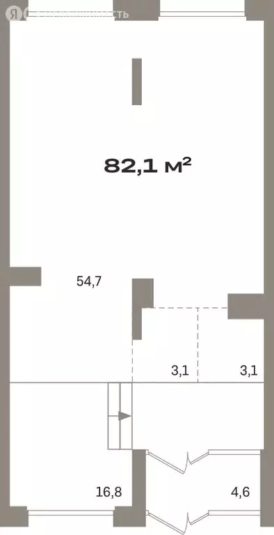 Помещение свободного назначения (82.14 м) - Фото 1