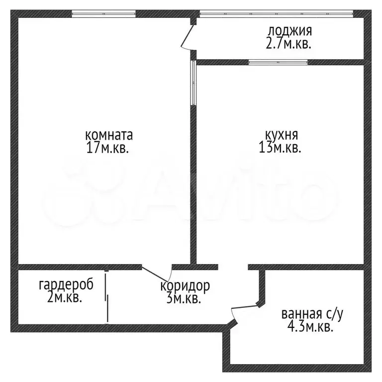 1-к. квартира, 42 м, 3/3 эт. - Фото 0