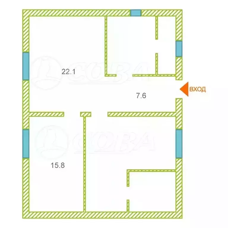 Дом в Тюменский муниципальный округ, село Перевалово (87.7 м) - Фото 2