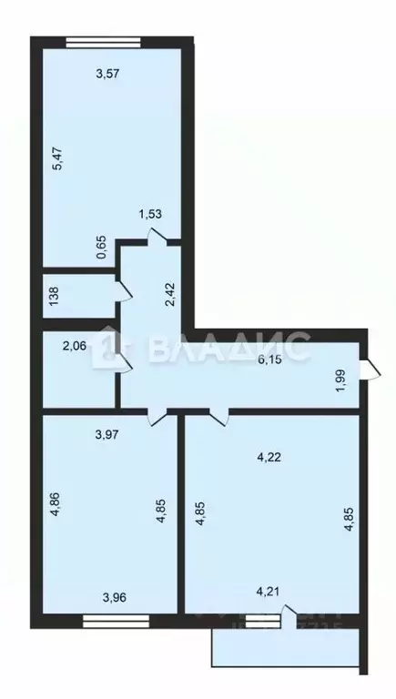 2-к кв. Вологодская область, Вологда Ленинградская ул., 108 (80.8 м) - Фото 1