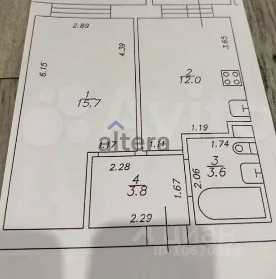 1-к кв. Татарстан, Пестречинский район, Кощаковское с/пос, д. Царево ... - Фото 2