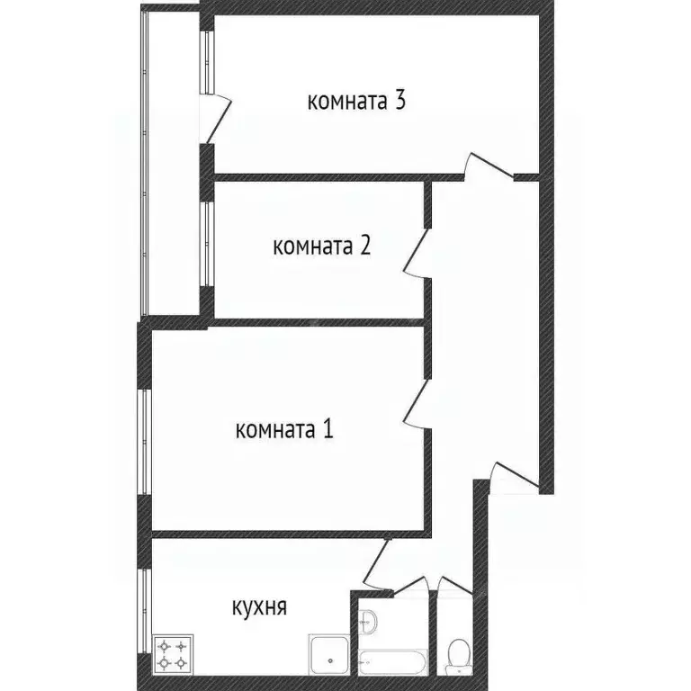 3-к кв. Вологодская область, Вологда Псковская ул., 9 (61.6 м) - Фото 1