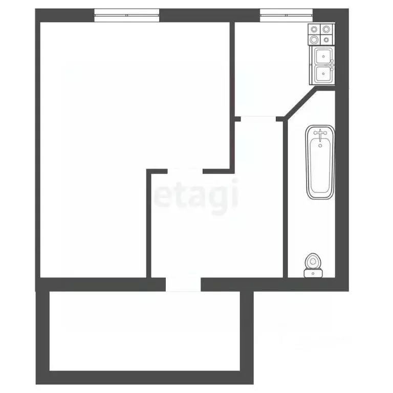 1-к кв. Воронежская область, Воронеж пл. Ленина, 14 (28.9 м) - Фото 2