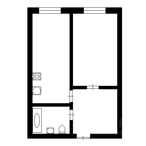 1-к кв. Томская область, Томск ул. Ивановского, 26 (29.0 м) - Фото 2