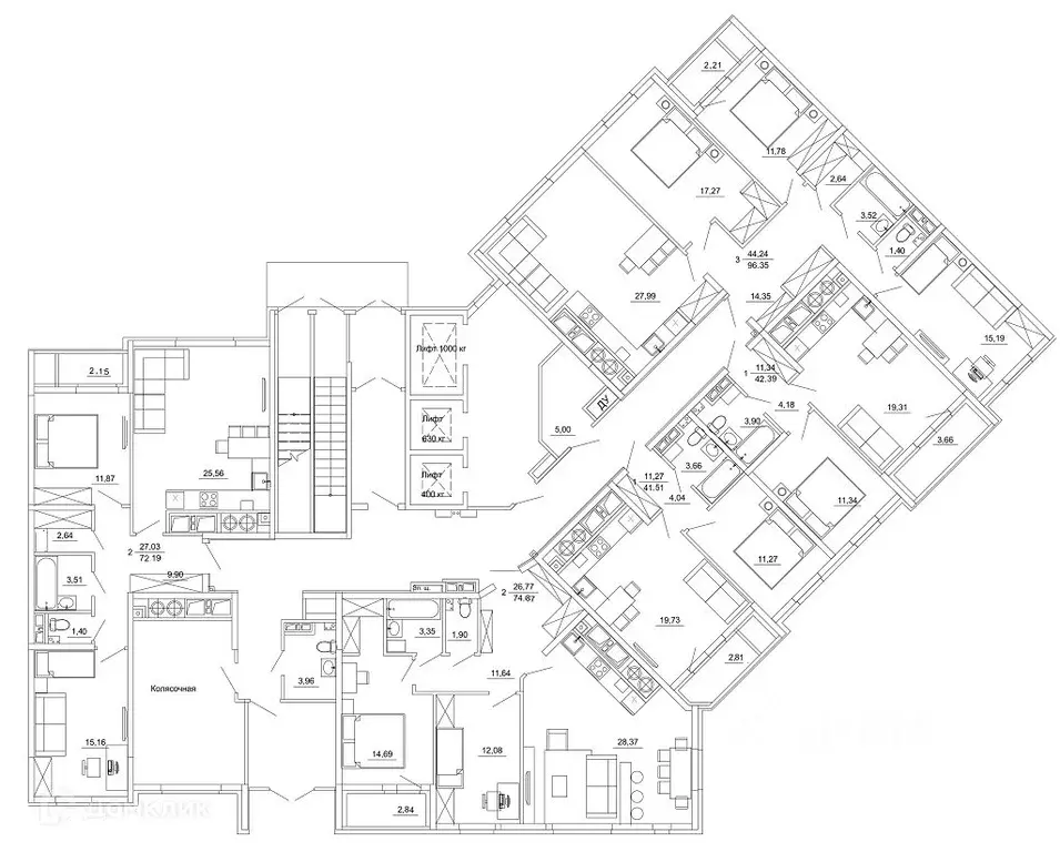 2-к кв. Рязанская область, Рязань ул. Земнухова (72.19 м) - Фото 2