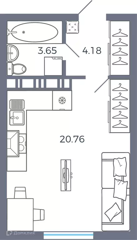 Продаётся 1-к квартира, 28.4 м - Фото 0