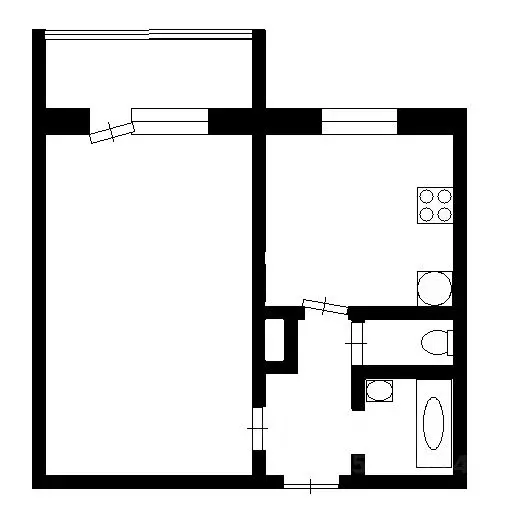 1-к кв. Татарстан, Казань ул. Кулахметова, 21 (35.6 м) - Фото 1