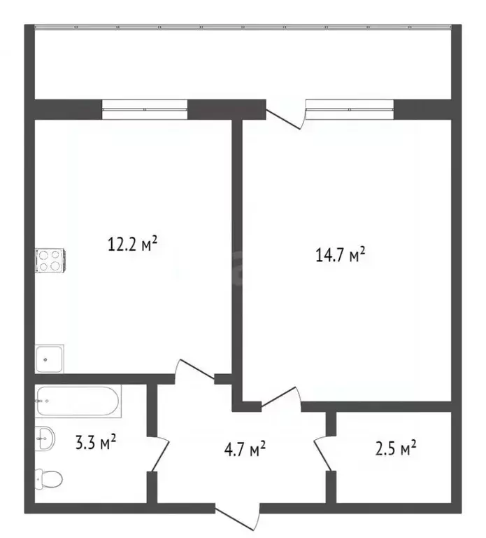 1-к кв. Тюменская область, Тюмень ул. Беляева, 27 (36.0 м) - Фото 2