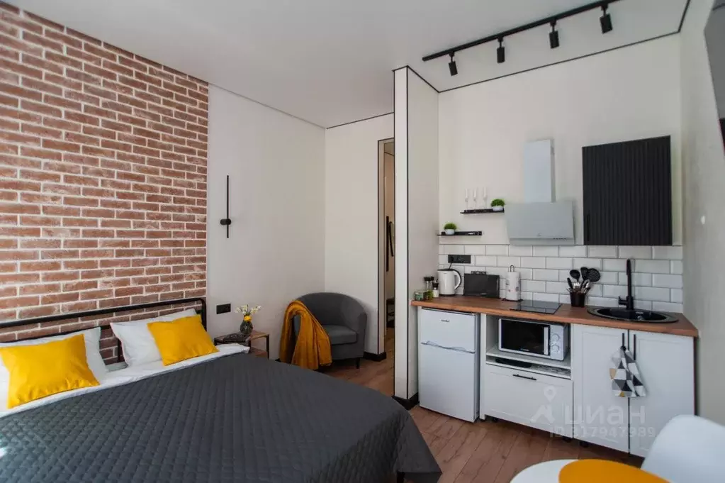 Студия Санкт-Петербург Тележная ул., 25-27 (22.5 м) - Фото 1