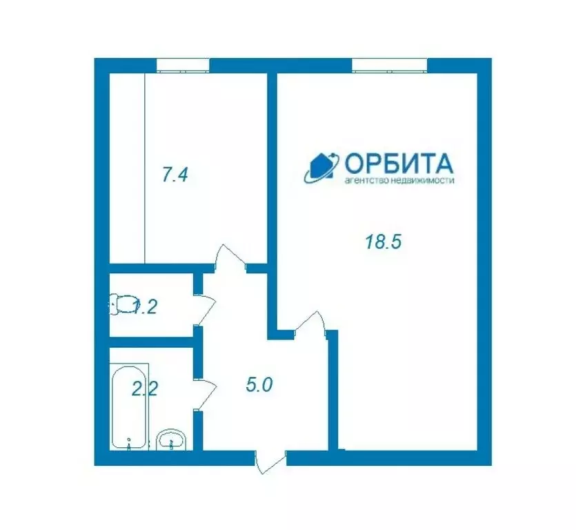 1-комнатная квартира: Тюмень, микрорайон Мыс, Судоремонтная улица, 21 ... - Фото 1