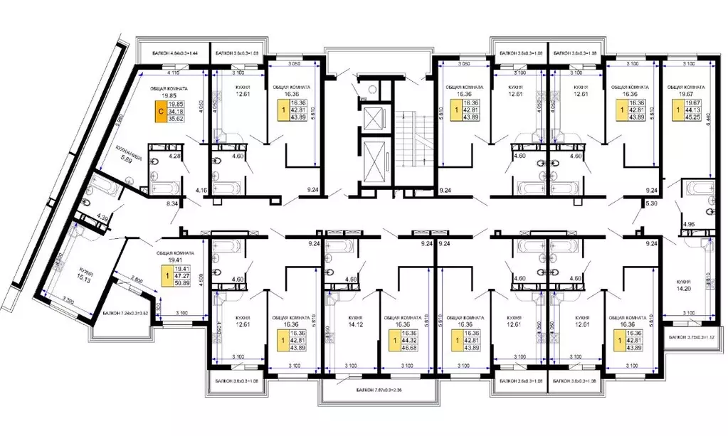 1-к кв. Краснодарский край, Краснодар Имени Петра Метальникова мкр, ... - Фото 2