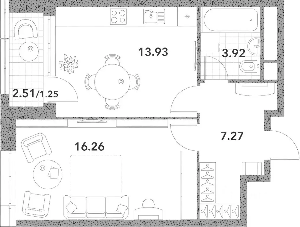 1-к кв. Москва Новоалексеевская ул., 16к2 (45.0 м) - Фото 2