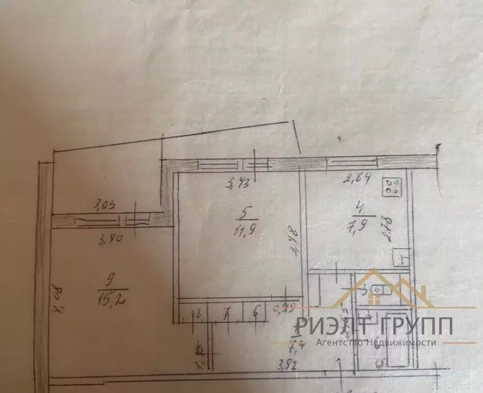 2-к кв. Татарстан, Казань ул. Батыршина, 37 (47.4 м) - Фото 1
