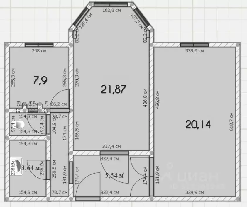 2-к кв. Москва ул. Куусинена, 19к2 (64.0 м) - Фото 2