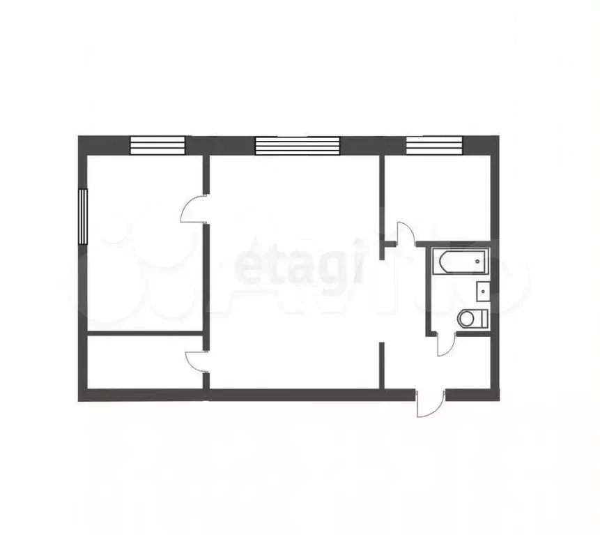 2-к. квартира, 43,4 м, 3/5 эт. - Фото 0