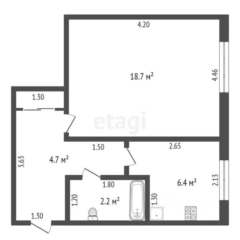 1-к кв. Краснодарский край, Новороссийск ул. Героев Десантников, 59 ... - Фото 2