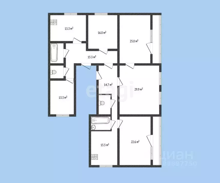 6-к кв. Карачаево-Черкесия, Черкесск Международная ул., 115 (182.2 м) - Фото 1