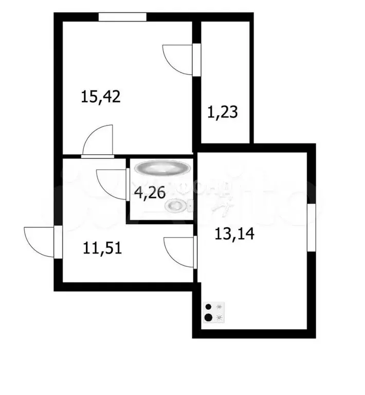 1-к. квартира, 44,5 м, 7/14 эт. - Фото 0