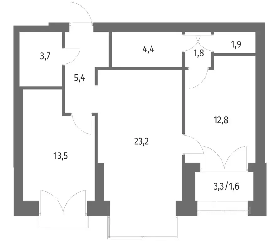 2-к кв. Санкт-Петербург ул. Академика Константинова, 1к1 (68.4 м) - Фото 0