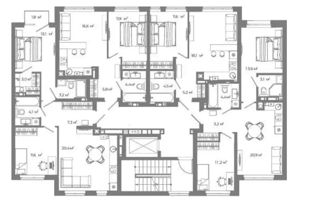1-к кв. Астраханская область, Астрахань Зеленые кварталы жилрайон,  ... - Фото 2