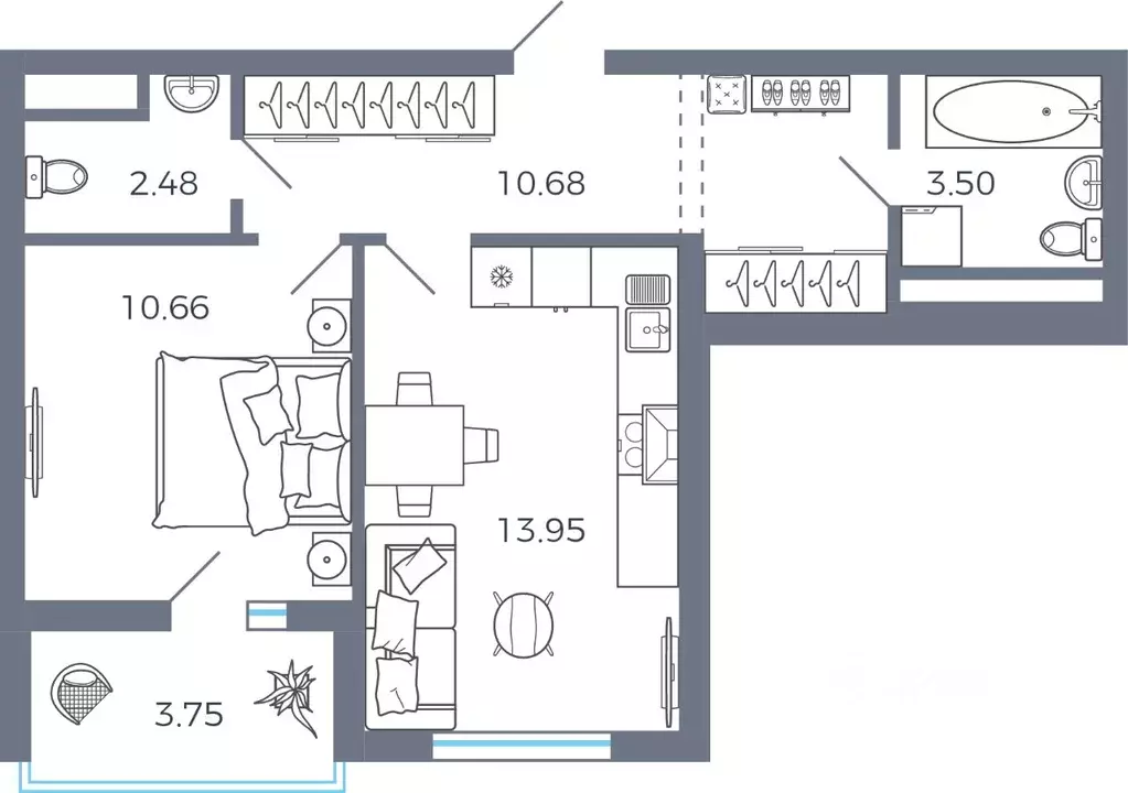 1-к кв. Самарская область, Волжский район, Лопатино с/пос, пос. ... - Фото 0
