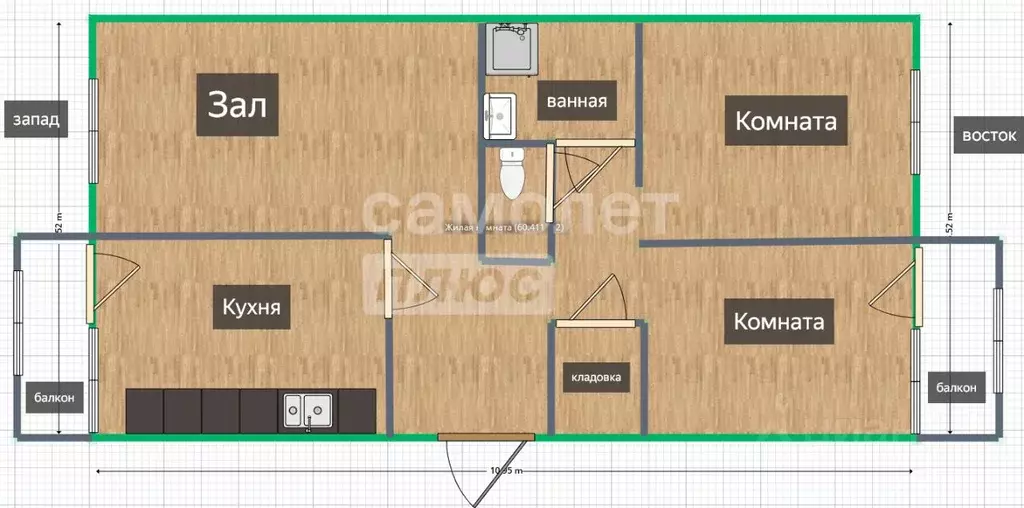 3-к кв. Приморский край, Находка просп. Мира, 34 (63.5 м) - Фото 2