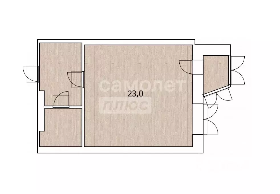 Студия Тюменская область, Тюмень ул. 50 лет ВЛКСМ, 15 (31.5 м) - Фото 2